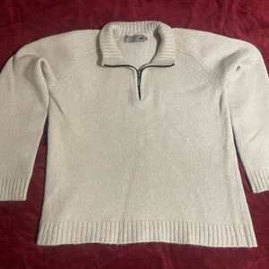 Peruvian Link Alpaca Collection Mens, 1/4 Zip Sweater, Tan 100% Alpaca